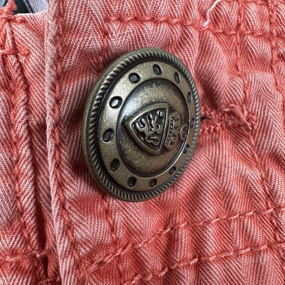 VTG‎ XRay Mens Herringbone Cargo Shorts 40 X 15 Faded Red Military Skater Y2K - Picture 6 of 16